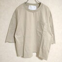 SOLto/ソルト SURF GIRL BOX TEE S20AW-03 定価12100円 バックプリント 半袖Tシャツ カットソー ベージュ レディース【中古】4-0513S(4)