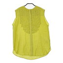 Demi-Luxe BEAMS レーヨンリネン フリルシャツ 定価17600円 64-01-0642-152 ブラウス シャツ 24SS イエロー レディース デミルクス ビームス【中古】5-0604S(4)