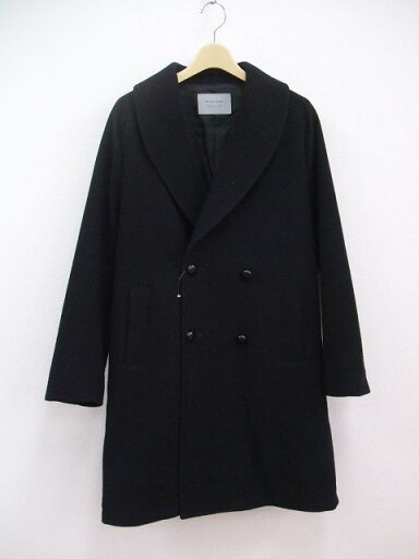 markaware ショールカラーコート ウール サイズ2 ネイビー メンズ マーカウェア【中古】2-1203A markaware ショールカラーコート ウール サイズ2 ネイビー メンズ マーカウェア【中古】2-1203A