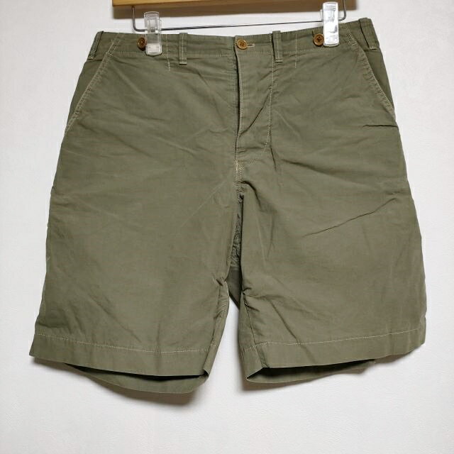 MHL. MHW0661 2WAY コットン ショーツ ハーフパンツ ショートパンツ カーキ レディース エムエイチエル【中古】3-0830S
