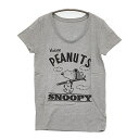 JOUR de Language 未使用品 PEANUTS スヌーピー サイズ1 半袖Tシャツ カットソー グレー レディース ジュールドランゲージ【中古】5-0613S