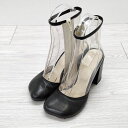 MM6/Maison Margiela ビニール クリア レザー ショートブーツ サイズ36 ブーティ クリア ブラック レディース エムエム6/メゾンマルジェラ【中古】4-1118G(4)