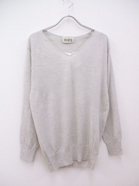 ROPE' ウール セーター ニット ライトグレー レディース ロペ【中古】2-1218T