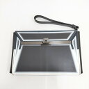 ISSEY MIYAKE レザー クラッチバッグ ブラック レディース イッセイミヤケ【中古】5-0819G