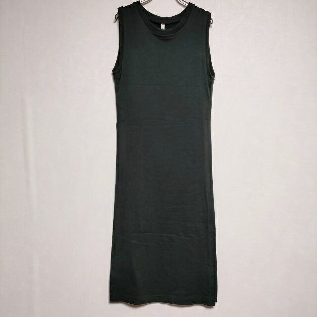 humoresque GS1101 long slit dress 定価35000円 ノースリーブスリットドレス ワンピース ブラック レディース ユーモレスク3-0521S∞
