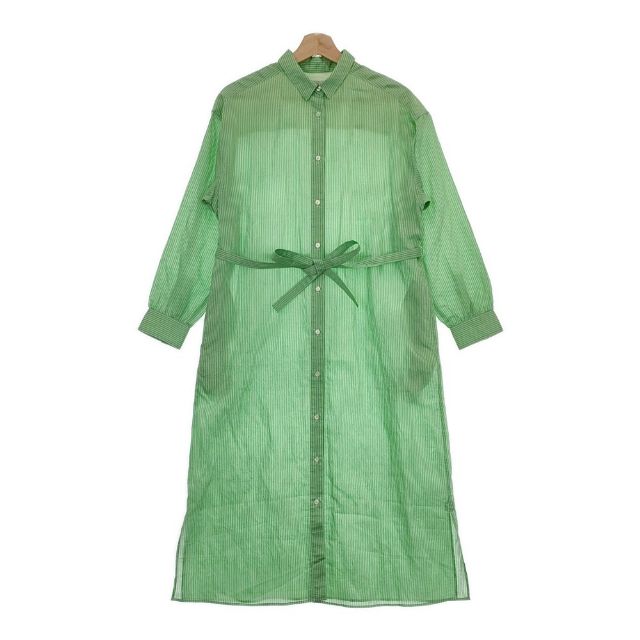 MACKINTOSH PHILOSOPHY ストライプシャツワンピース ワンピース グリーン ホワイト レディース マッキントッシュフィロソフィー【中古】5-0326M