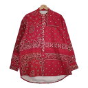 Children of the discordance 新品 BANDANA PATCHWORK SHIRT 古着 リメイク シャツ レッド チルドレンオブザデ...