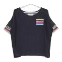marble sud RHYTHM コットン 半袖Tシャツ カットソー ネイビー レディース マーブルシュッドリズム【中古】5-0507S(4)