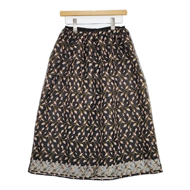 Demi-Luxe BEAMS 新品 刺繍オーガンジースカート 定価28600円 68-27-0653-152 スカート ブラック レディース デミルクス ビームス【中古】5-0901M