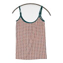 TSUMORI CHISATO リンゴ ドット柄 サイズ2 キャミソール ピンク グリーン レディース ツモリチサト【中古】5-0708S