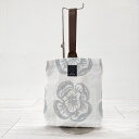 mina perhonen hope puisto bag y9912s 刺繍 プイストバッグ リネン ワンハンドル トートバッグ ホワイト ミズイロ レディース ミナペルホネン【中古】4-0613G(4)