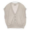 MARGARET HOWELL 578-3161003 コットンシルク ニットプルオーバーベスト COTTON SILK ベスト 23SS グレージュ レディース マーガレットハウエル【中古】5-0822M|詳細画像