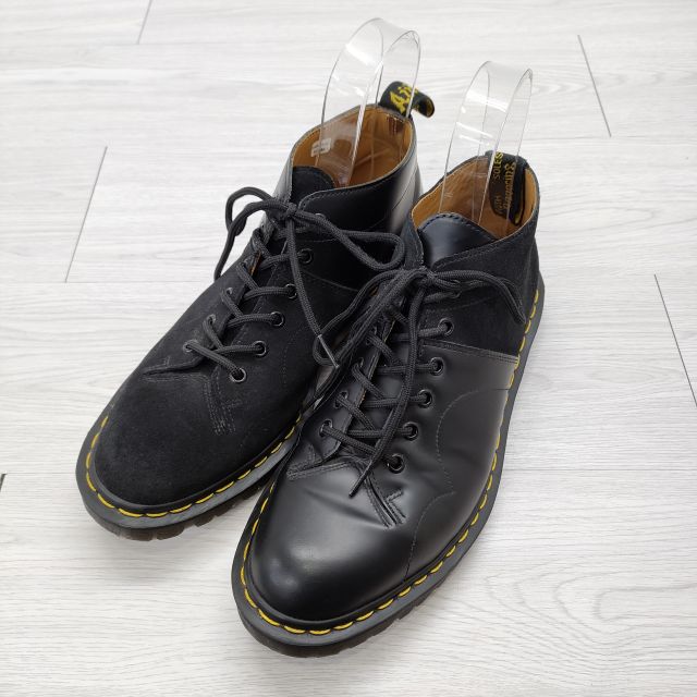 Engineered Garments/Dr.Martens CHURCH 23659001 サイズUK8 スムース スウェード 切替 シューズ 靴 ブラック メンズ エンジニアードガーメンツ/ドクターマーチン【中古】4-0403G◎