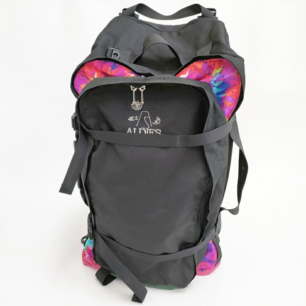ALDIES 大容量 3WAY リュック・デイパック ブラック ピンク メンズ アールディーズ【中古】5-0306G