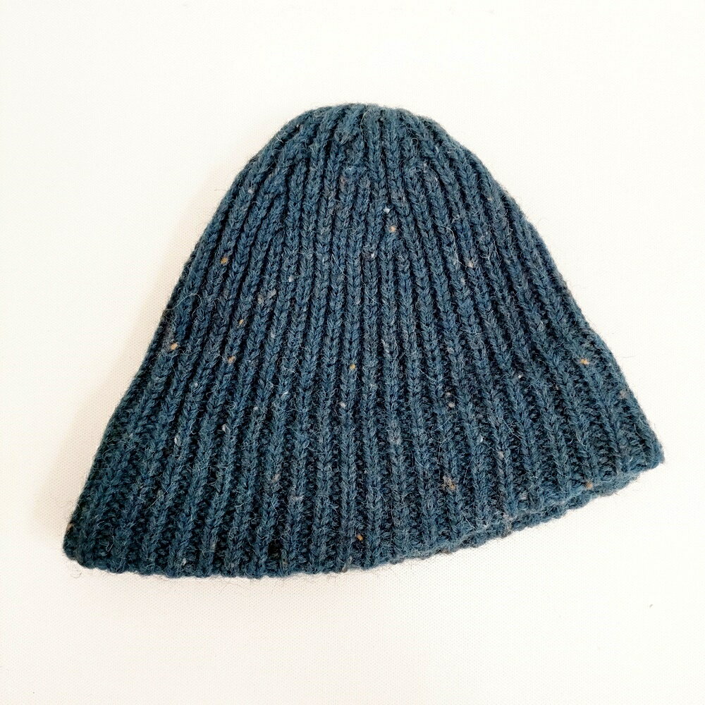 mature ha slant cutting knit cap british 定価10000円 MK-2606MN ニット帽 ニットキャップ ブルーグリーン メンズ マチュアーハ【中古】4-1220T