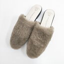 BEAUTIFUL SHOES 新品 MOUTON SANDALS 24cm ファー ムートン 定価52800円 サンダル ブラウン レディース ビューティフルシューズ【中古】5-0108T(4)