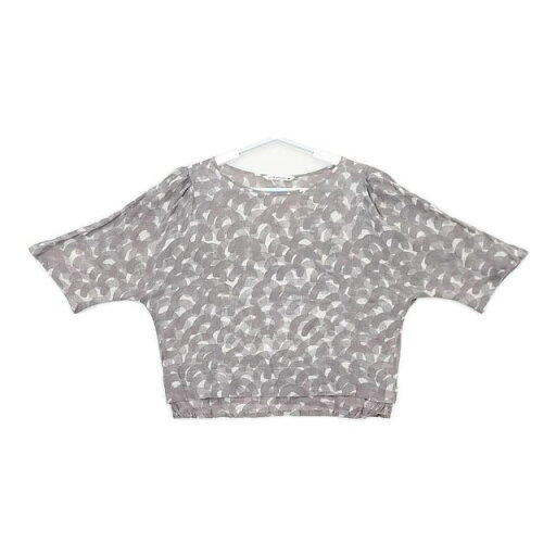 mina perhonen aalto リネンプルオーバー 五分袖 ブラウス シャツ グレー ホワイト レディース ミナペルホネン【中古】5-0616S mina perhonen aalto リネンプルオーバー 五分袖 ブラウス シャツ グレー ホワイト レディース ミナペルホネン【中古】5-0616S