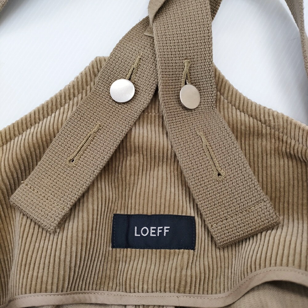 LOEFF 8826-699-0018 サイズ0 コーデュロイ オーバーオール ベージュ レディース ロエフ【中古】5-0117T
