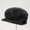MAXIM ウール混 ステッチ ファー 帽子 キャスケット ブラック レディース マキシム【中古】3-0924T(4)