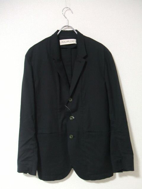 POLYPLOID STAND COLLAR SUIT JACKET C X^hJ[WPbg TCY2 ubN fB[X |vChyÁz1-0407M