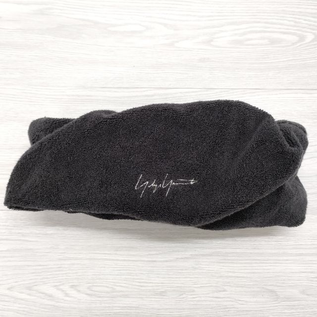 Yohji Yamamoto POUR HOMME パイル素材 マフラー ネックウォーマー スヌード ブラック メンズ ヨウジヤマモトプールオム【中古】4-0202G◎