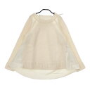 Ray Beams RBS バックプリーツ キリカエ ニット ウールセーター ニット アイボリー レディース レイビームス【中古】4-1218T|詳細画像