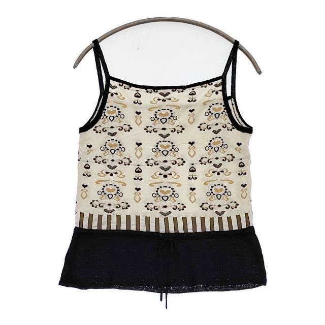 ANTIPAST ハート ニット ノースリーブトップス キャミソール ベージュ ブラック レディース アンティパ..
