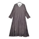 JOURNAL STANDARD relume コットンボイルクリンクルVネックフレア ワンピース グレー レディース ジャーナルスタンダードレリューム【中古】5-0428M(4)