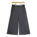 MARGARET HOWELL/FOX BROTHERS ウール クロップド ワイドパンツ 578-7144040 サイズ1 ガウチョパンツ チャコールグレー レディース マーガレットハウエル/フォックスブラザーズ【中古】5-0206T