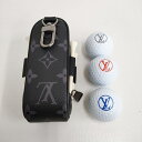 LOUIS VUITTON 未使用品 セット アンドリュース モノグラム エクリプス ゴルフボール ティー ポーチ ブラック ルイ・ヴィトン【中古】4-0108...