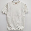 Goodwear リブ USA製 サイズS 無地 半袖Tシャツ カットソー アイボリー レディース グッドウェア【中古】4-0904S(4)