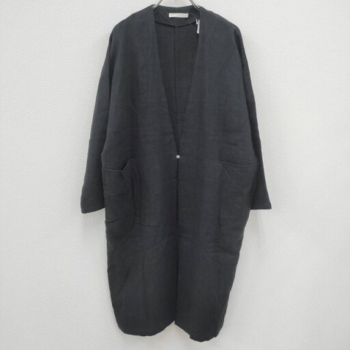 vie evam eva dolman robe ドルマンローブ V191T902 リネン コート チャコールグレー レディース ヴィー エヴァムエヴァ【中古】3-1225T vie evam eva dolman robe ドルマンローブ V191T902 リネン コート チャコールグレー レディース ヴィー エヴァムエヴァ【中古】3-1225T