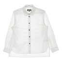 MARGARET HOWELL 578-4253100 サイズ1 コットン 丸襟 ラウンドカラー 長袖シャツ 24AW ホワイト レディース マーガレットハウエル【中古】5-0228M(4)