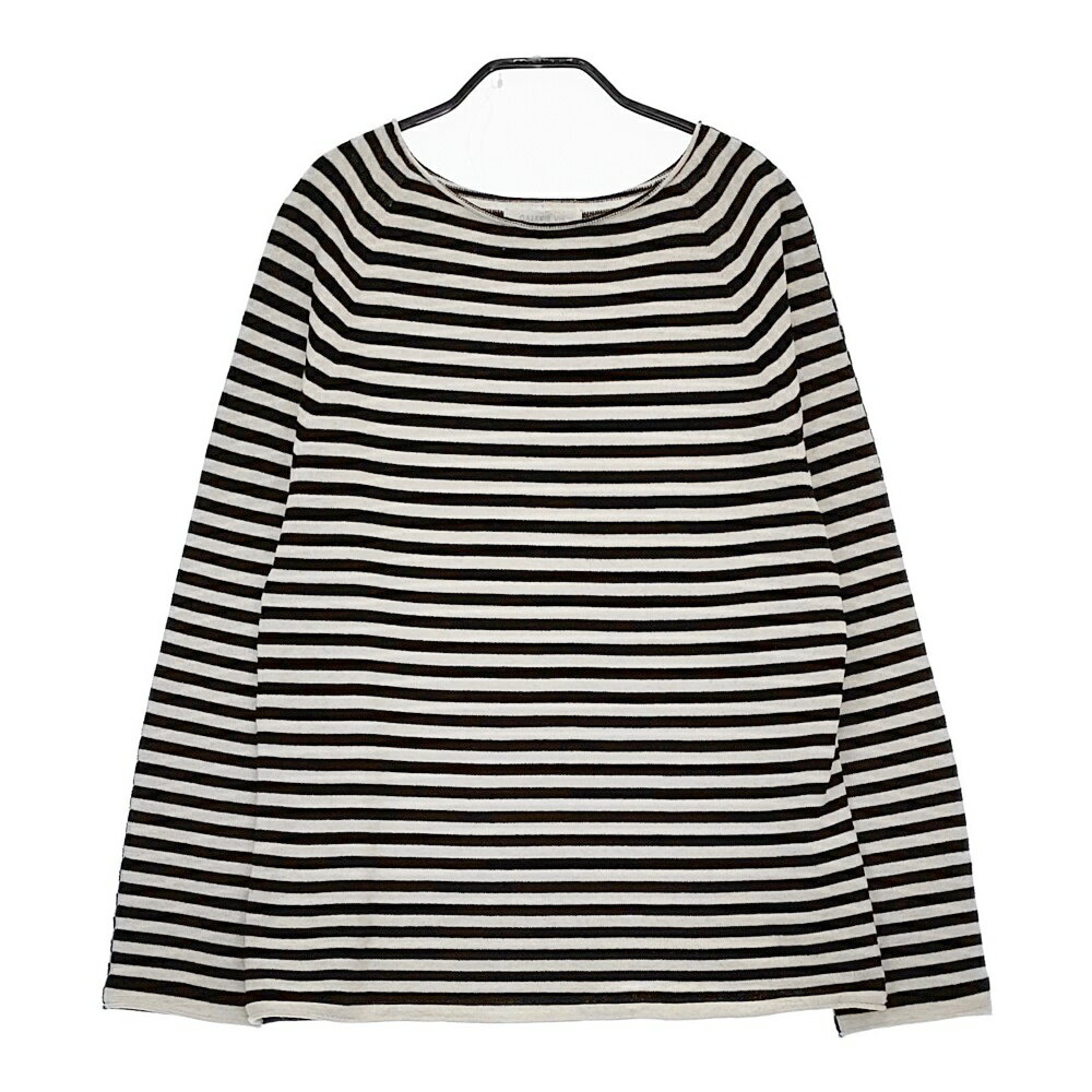 GALERIE VIE コットンナイロンボートネックプルオーバー 定19800円 ニット 22SS ブラック ホワイト レ..