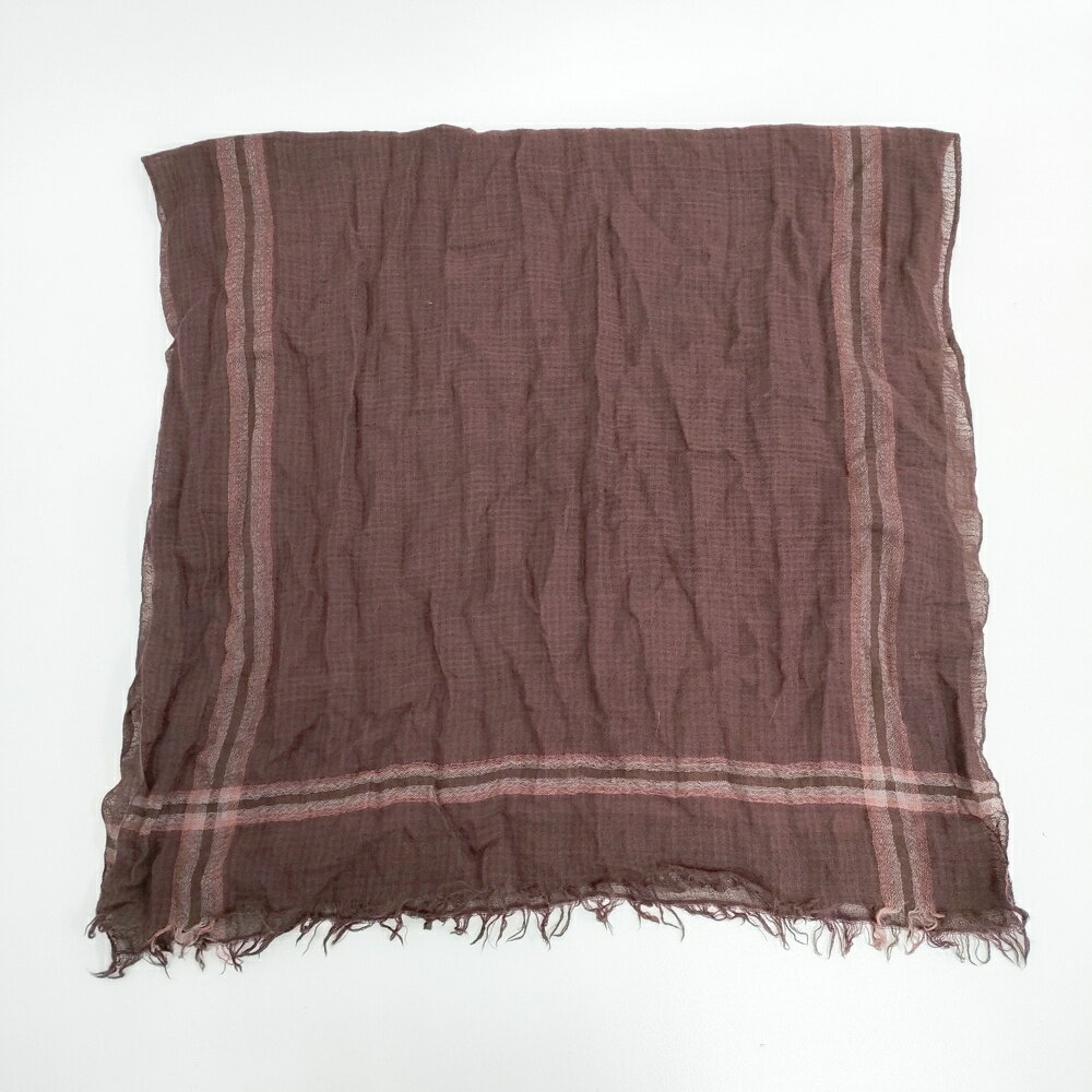 Faliero Sarti ウールシルク マフラー ストール エンジ レディース ファリエロサルティ【中古】5-1111T