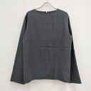 YASUTO KIMURA ヤストキムラ boat neck shirt プルオーバーシャツ ブラウス カットソー ストール付き サイズS コットンカシミヤ 長袖シャツ グレー レディース【中古】4-0418T