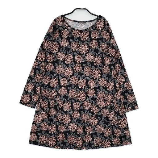 marimekko Rosa サイズS 長袖 ワンピース ブラック ピンク レディース マリメッコ【中古】5-0601M marimekko Rosa サイズS 長袖 ワンピース ブラック ピンク レディース マリメッコ【中古】5-0601M