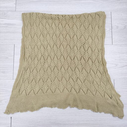 HUG O WaR 透かし編み マフラー ストール ベージュ レディース ハグオーワー【中古】4-0610M HUG O WaR 透かし編み マフラー ストール ベージュ レディース ハグオーワー【中古】4-0610M