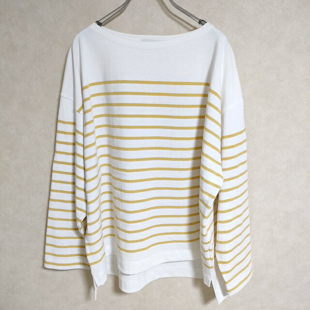 Simplicite LA FEMME バスクTEE ボーダー ボートネック カットソー ホワイト オウド レディース シンプリシテェ【中古】4-0730M