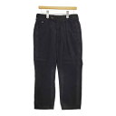 AiE サイズ30 太畝 コーデュロイテーパード パンツ ブラック メンズ エーアイイー【中古】4-1219T(4)