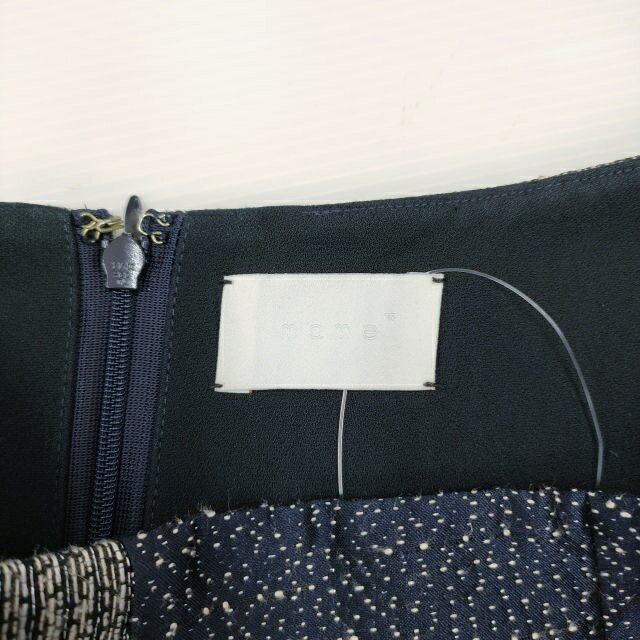 mame プリーツスカート MM15AW-SK036 サイズ1 ミニスカート ネイビー ホワイト ブラック レディース マメクロゴウチ【中古】3-0213M