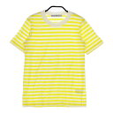 R&D.M.Co- 未使用品 コットン ボーダー 半袖Tシャツ カットソー イエロー ホワイト レディース オールドマンズテーラー【中古】5-0612S