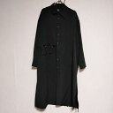 B Yohji Yamamoto ウールギャバジン アシメトリー コート ドレス NC-B52-100 ワンピース 19AW ブラック レディース ビーヨウジヤ...