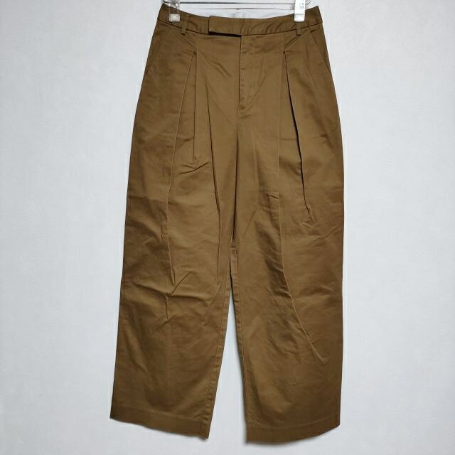 URBAN RESEARCH DOORS コットンタック パンツ ブラウン レディース アーバンリサーチドアーズ【中古】3-0903G