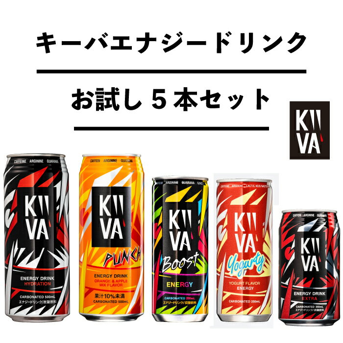 【1000円ポッキリ】【お試し】キーバエナジードリンク5種類セット【送料無料】