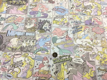 【メール便の送料無料】 ディズニー プリンセス 3色 アメコミ柄 シーチング 布 2017