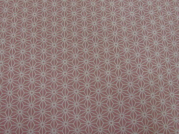 和柄生地 シンプル麻の葉柄 ピンク 和調 和柄 布
