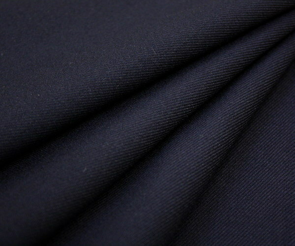 再入荷!日本製高級ウール100% サージ ダークネイビー 無地 綾織り(ツイル) w巾150cm 防縮加工 布 生地 布地 服地 通販 ウール生地 50cm以上10cm単位カット