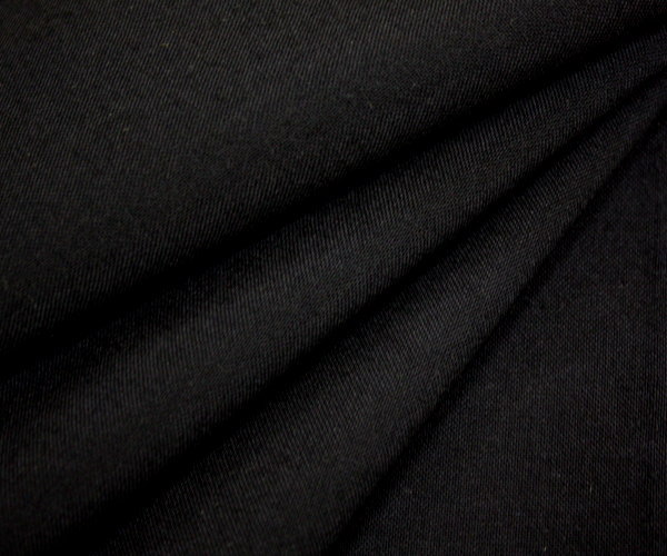 日本製上質サマーウール ブラック 無地 W巾150cm 防縮