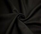 日本製上質ウール ポリエステル混サージ ブラック無地 ツイル 綾織り w巾150cm 防縮加工 布 生地 布地 服地 通販 ウール生地 50cm以上10cm単位カット 毛 黒